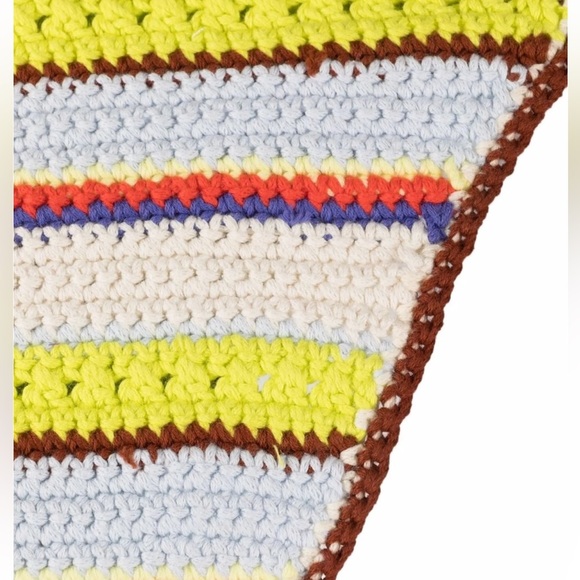 NWT GANNI striped crochet bikini bottoms size 42 - Picture 2 of 6